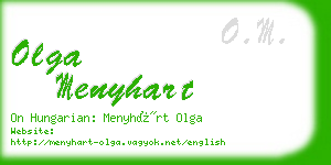 olga menyhart business card